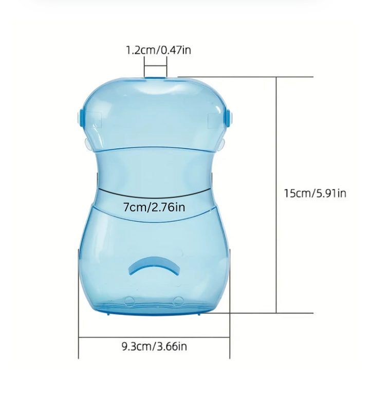 MiniMealCo No-Mess Box with measurements – anti-squeeze baby food pouch holder, toddler-friendly, BPA-free